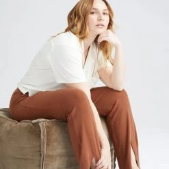 Rowan Clothing Co. Richer Poorer Cozy Rib Split Flare Pant Women's