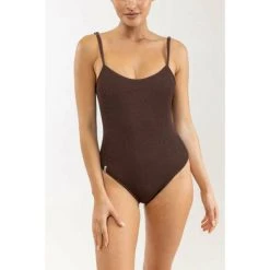 Rowan Clothing Co. Rhythm Wave Break Minimal One Piece Cocolate