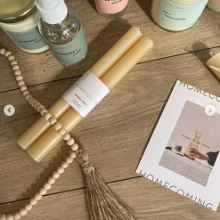 Rowan Clothing Co. Homecoming Beeswax Candle: Natural