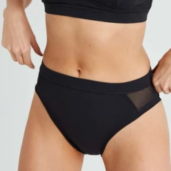 Rowan Clothing Co. Women's Richer Poorer High Cut Brief: Black