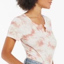 Rowan Clothing Co. Z Supply Lynn Cloud Tie Dye Slub Bodysuit