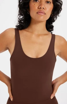 Rowan Clothing Co. Girlfriend Scoop Back Unitard: Earth 8 Rowan Clothing Co. Girlfriend Scoop Back Unitard: Earth