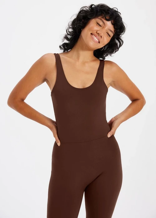 Rowan Clothing Co. Girlfriend Scoop Back Unitard: Earth 9 Rowan Clothing Co. Girlfriend Scoop Back Unitard: Earth