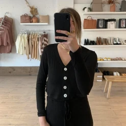 Rowan Clothing Co. Women's Glamorous Macee Cardi Black