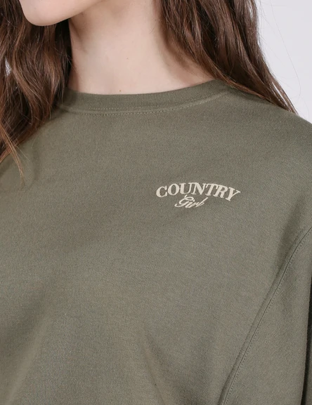 Rowan Clothing Co. Women's Brunette The Label Country Girl Crewneck 4 Rowan Clothing Co. Women's Brunette The Label Country Girl Crewneck