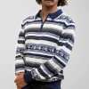 Rowan Clothing Co. Rhythm Libre Stripe Knit L/s Polo Mens