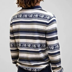 Rowan Clothing Co. Rhythm Libre Stripe Knit L/s Polo Mens
