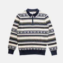 Rowan Clothing Co. Rhythm Libre Stripe Knit L/s Polo Mens