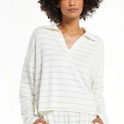 Rowan Clothing Co. Z Supply Game On Stripe Long Sleeve Women's
