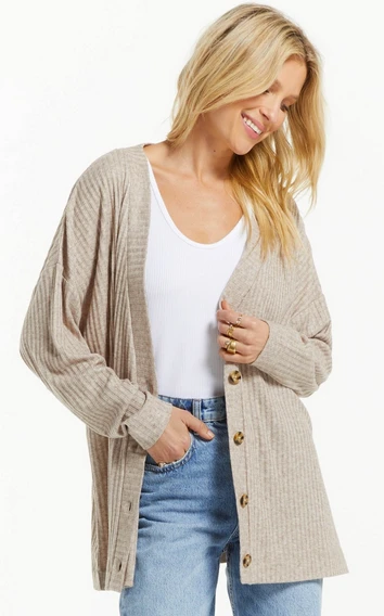 Rowan Clothing Co. Z Supply Midori Rib Cardigan Women's 3 Rowan Clothing Co. Z Supply Midori Rib Cardigan Women's