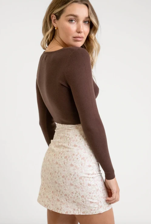 Rowan Clothing Co. Rhythm Ashton Knit Top Women's 6 Rowan Clothing Co. Rhythm Ashton Knit Top Women's