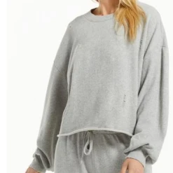 Rowan Clothing Co. Z Supply Allie Distressed Sweatshirt