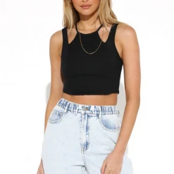 Rowan Clothing Co. Women's Madison The Label Nova Tank BLACK