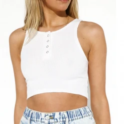 Rowan Clothing Co. Madison The Label Robin Top WHITE Women's