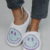 Rowan Clothing Co. Teddy Smiley Slippers: Mint 2 Rowan Clothing Co. Teddy Smiley Slippers: Mint