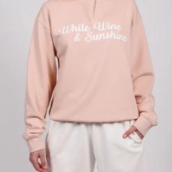 Rowan Clothing Co. Women's Brunette The Label White Wine & Sunshine Crew