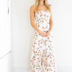 Rowan Clothing Co. Priv Mara Tie Shoulder Midi Dress Women's 9 Rowan Clothing Co. Priv Mara Tie Shoulder Midi Dress Women's