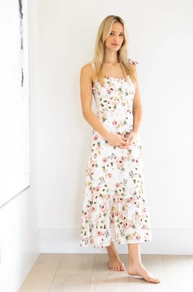 Rowan Clothing Co. Priv Mara Tie Shoulder Midi Dress Women's 4 Rowan Clothing Co. Priv Mara Tie Shoulder Midi Dress Women's