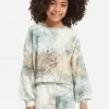 Rowan Clothing Co. Kids Z Supply Girls Aqua Tie Dye Sweatshirt