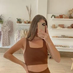 Rowan Clothing Co. Girlfriend Collective Tommy Bra: Earth