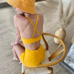 Rowan Clothing Co. Girlfriend Collective Topanga Bra: Golden Glow